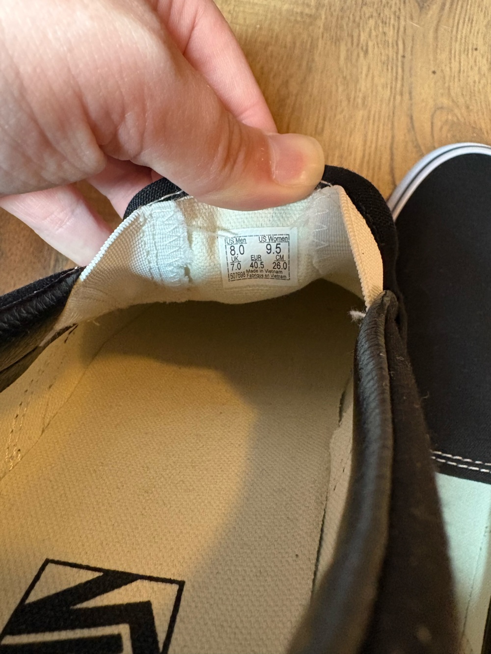 Black Classic Slip-On Vans - Picture 8 of 9